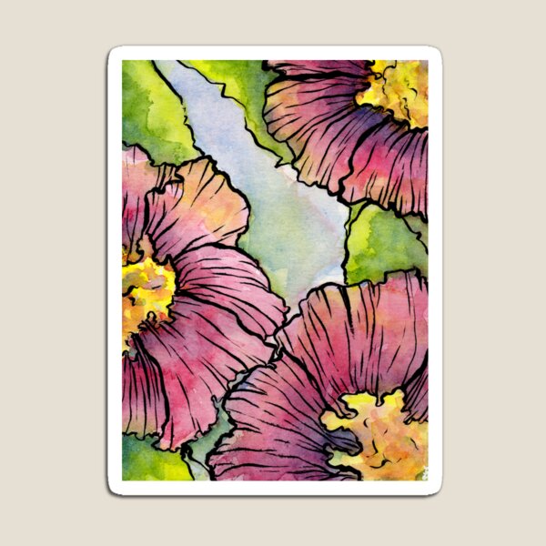 Artikelvorschau, Aquarell-Illustrations-tropische Blumen entworfen und verkauft von delicatesketch.