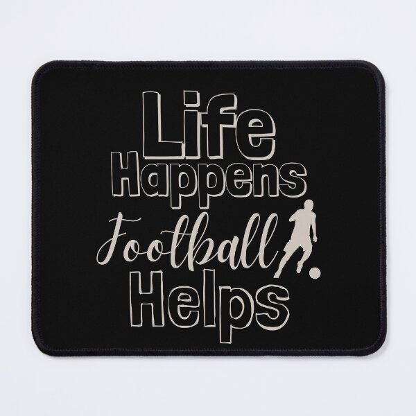 Item preview, Life Happens Football Helps - perfectly pale grey designed and sold by BTCelebration.