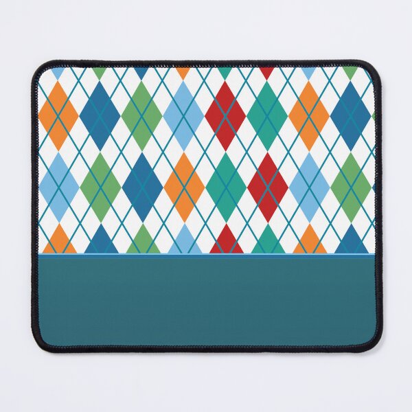 Item preview, Argyle Pattern Print Gold Red Blue White Green Teal Vintage Retro Atomic Age Mid Mod Golf Punk designed and sold by Shayna Westfall.