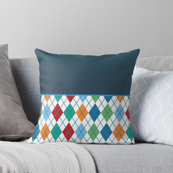 Item preview, Argyle Pattern Print Gold Red Blue White Green Teal Vintage Retro Atomic Age Mid Mod Golf Punk designed and sold by Shayna Westfall.