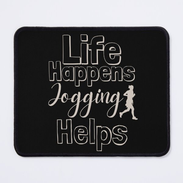 Item preview, Life Happens Jogging Helps - perfectly pale grey designed and sold by BTCelebration.