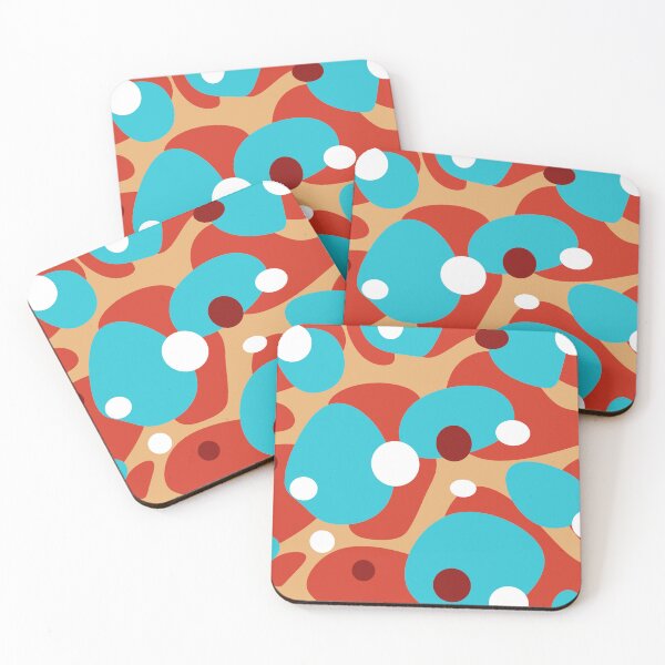 Item preview, blue and red abstract art pattern designed and sold by achintha prabash.