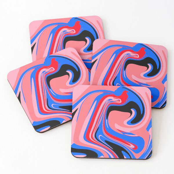 Item preview, Abstract Colorful Pink, Red, and Blue Liquid Art Pattern designed and sold by quinellie.