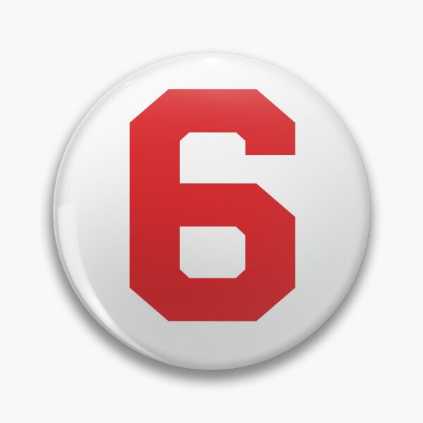 Item preview, Number 6, Red six, Sports number 6 designed and sold by TheCultStuff.