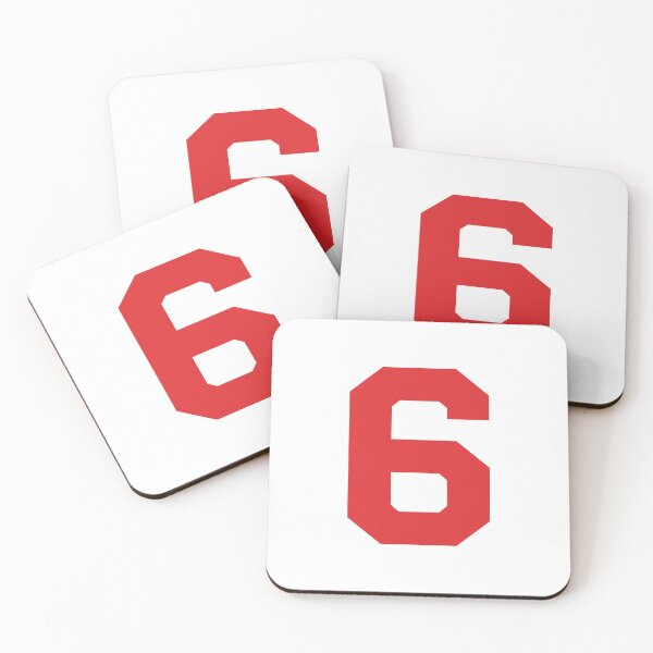 Item preview, Number 6, Red six, Sports number 6 designed and sold by TheCultStuff.