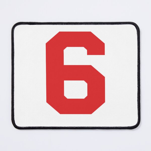 Item preview, Number 6, Red six, Sports number 6 designed and sold by TheCultStuff.