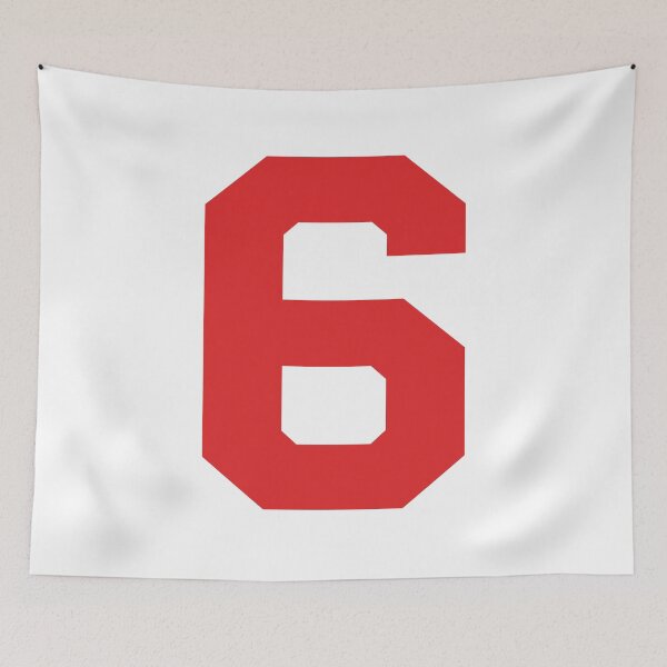 Item preview, Number 6, Red six, Sports number 6 designed and sold by TheCultStuff.