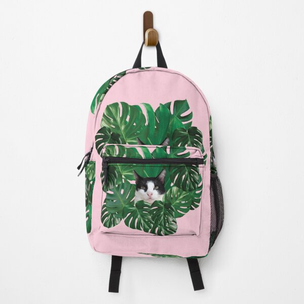 Item preview, Cute Tuxedo Cat And Monstera Leaves designed and sold by leBoosh-Designs.