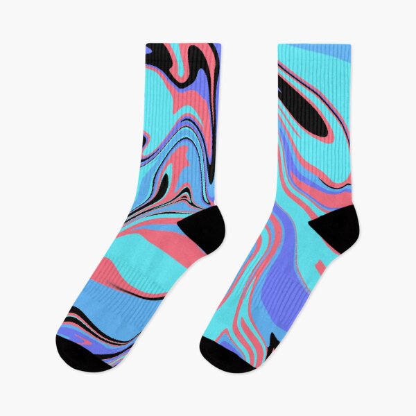 Item preview, Abstract Pastel Pink, Blue and Black Liquid Art  designed and sold by quinellie.