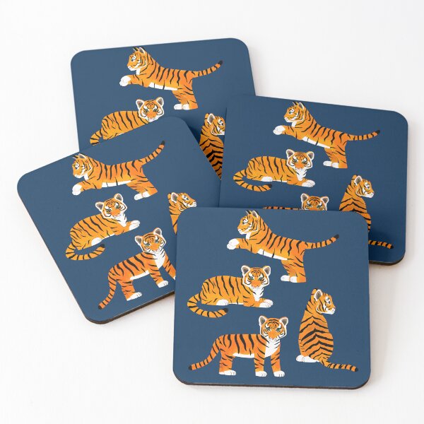 Item preview, Tiger Cubs and Zinnias designed and sold by Tangerine-Tane.