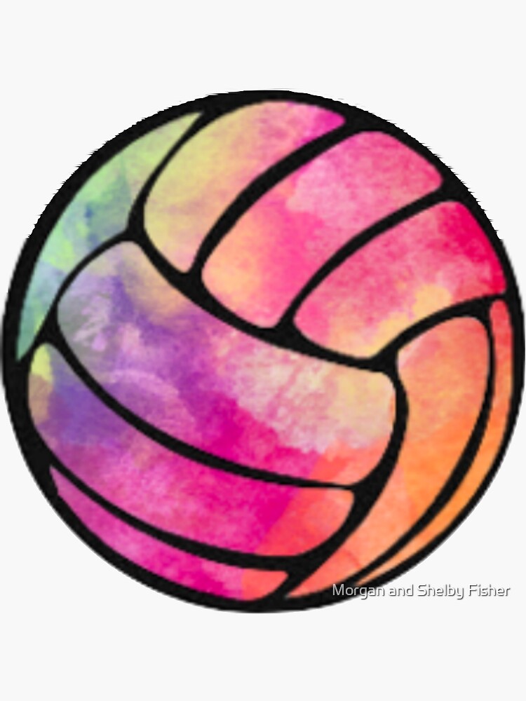 "Volleyball Watercolor" Sticker for Sale by mooroo1123 Redbubble