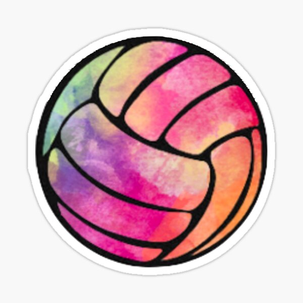 Volleyball Watercolor Sticker