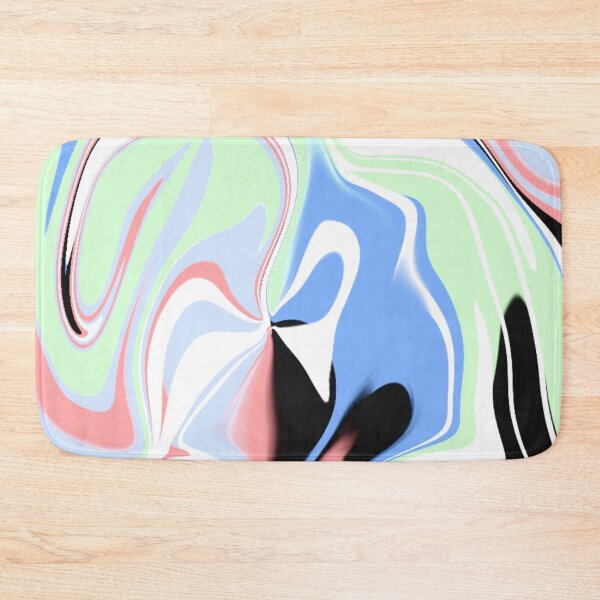 Item preview, Abstract Pastel Pink, Blue and Green Liquid Art  designed and sold by quinellie.