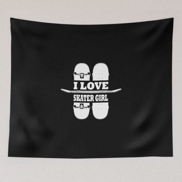 Item preview, I Love Skater Girl Cool Vintage Skater Lovers Great Gift Sticker designed and sold by mercedesfr47.