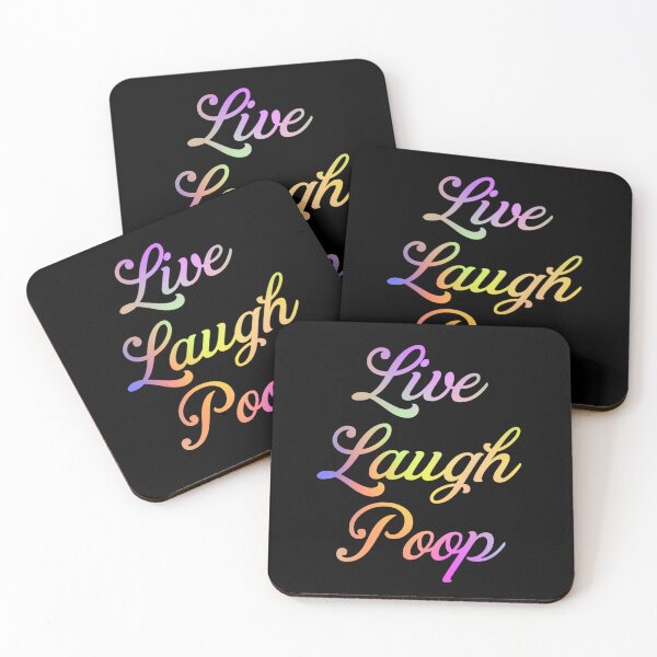 Item preview, Live Laugh Poop - Colorful Stylish Typography | Funny Humor Memes designed and sold by Delandor.