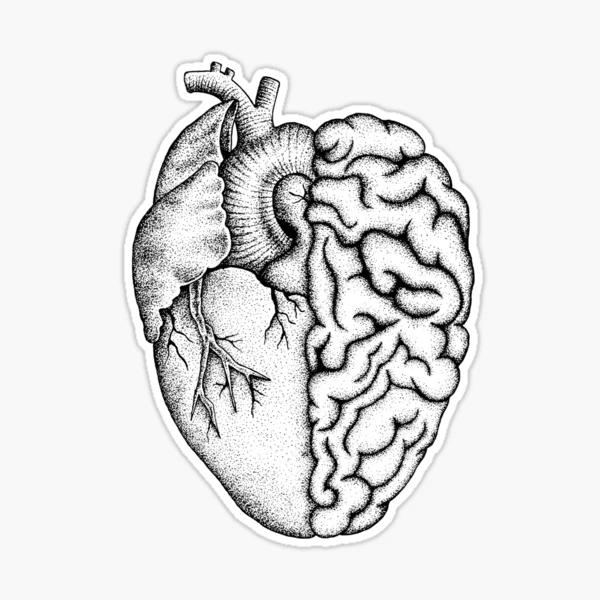 Heart and Brain Acrylic Block for Sale by Kristian Nicho