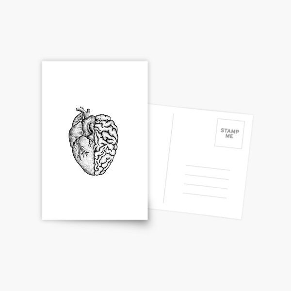 Heart and Brain Postcard