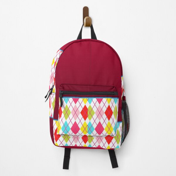 Item preview, Argyle Pattern Print Gold Crimson Blue White Green Lime Magenta Vintage Retro Atomic Age Mid Mod Golf Punk designed and sold by Shayna Westfall.