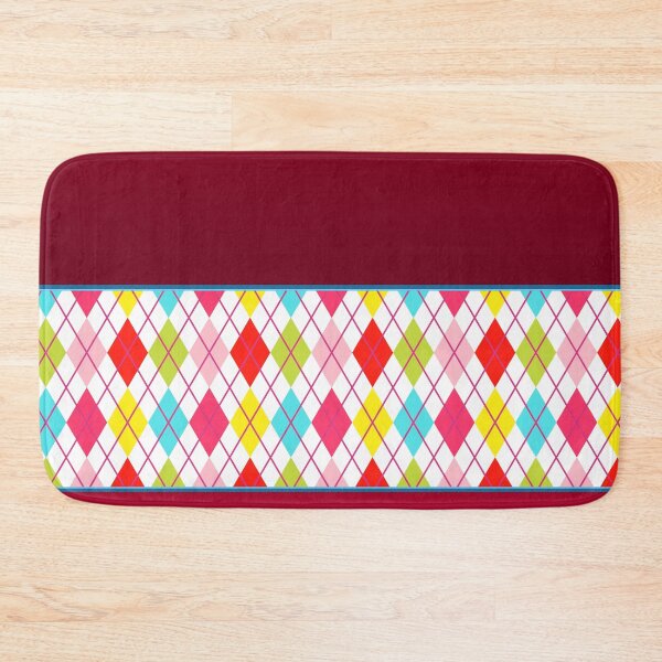 Item preview, Argyle Pattern Print Gold Crimson Blue White Green Lime Magenta Vintage Retro Atomic Age Mid Mod Golf Punk designed and sold by Shayna Westfall.