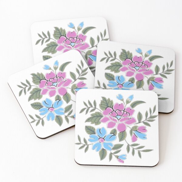 Item preview, Blue pink flowers designed and sold by Saiamrita123.
