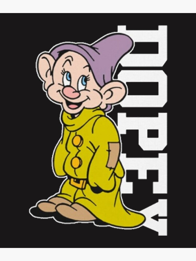 Dopey Dwarf Cute Face Im Dopey Poster For Sale By Ramsyecorlest Redbubble 