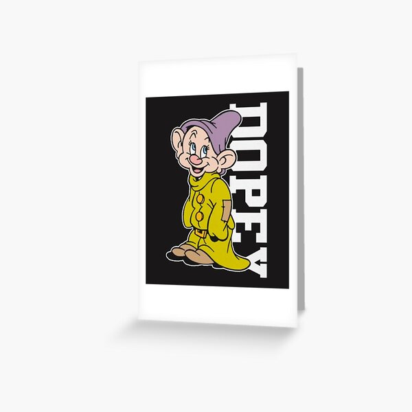 Dopey Dwarf Cute Face Im Dopey Greeting Card By Ramsyecorlest Redbubble 