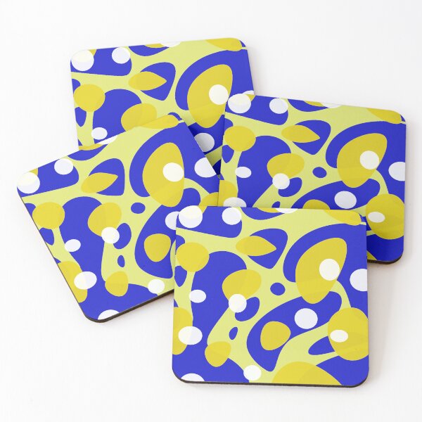 Item preview, yellow and blue abstract art pattern designed and sold by achintha prabash.