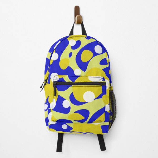 Item preview, yellow and blue abstract art pattern designed and sold by achintha prabash.