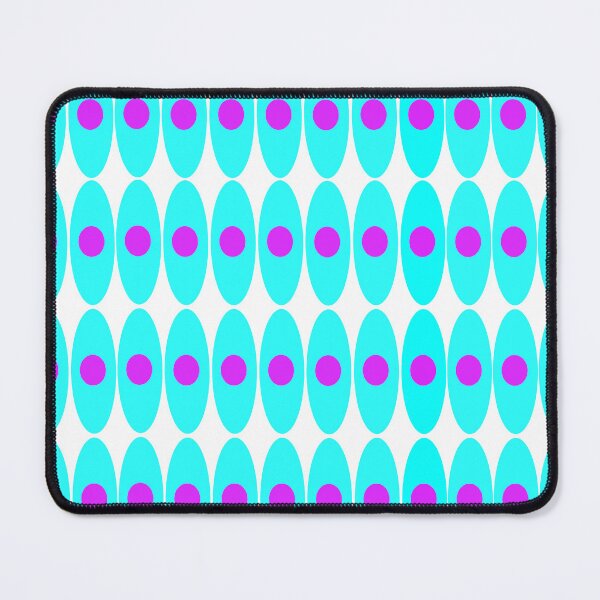 Item preview, MCM Turquoise and hot pink: Mid-century abstract, Mid Century design, ellipses, mid-century colors, pattern designed and sold by Becky Hunter.