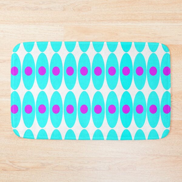 Item preview, MCM Turquoise and hot pink: Mid-century abstract, Mid Century design, ellipses, mid-century colors, pattern designed and sold by Becky Hunter.