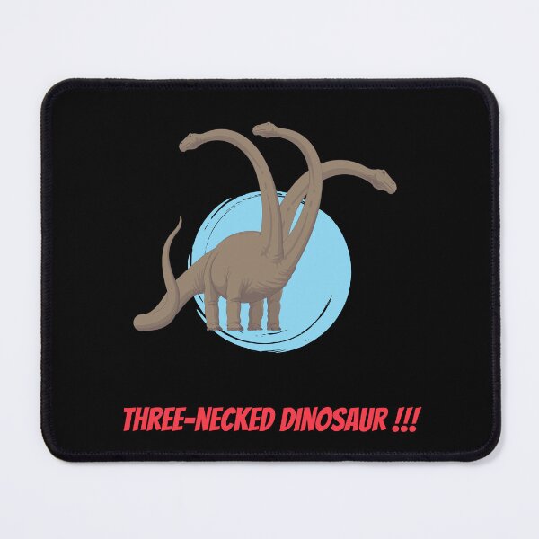 Item preview, Three-necked dinosaur, in blue circle (black background) designed and sold by CosmicStory.