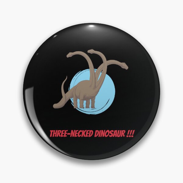 Item preview, Three-necked dinosaur, in blue circle (black background) designed and sold by CosmicStory.