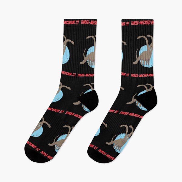 Item preview, Three-necked dinosaur, in blue circle (black background) designed and sold by CosmicStory.