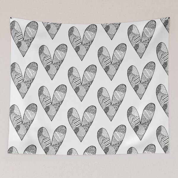 Item preview, Heart zentangle designed and sold by FARFALLADORATA.