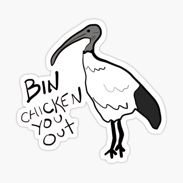 "Bin Chicken" Sticker by MichaelABrecht Redbubble