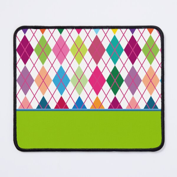 Item preview, Argyle Pattern Print Gold Aqua Blue White Green Lime Plum Teal Vintage Retro Atomic Age Mid Mod Golf Punk designed and sold by Shayna Westfall.