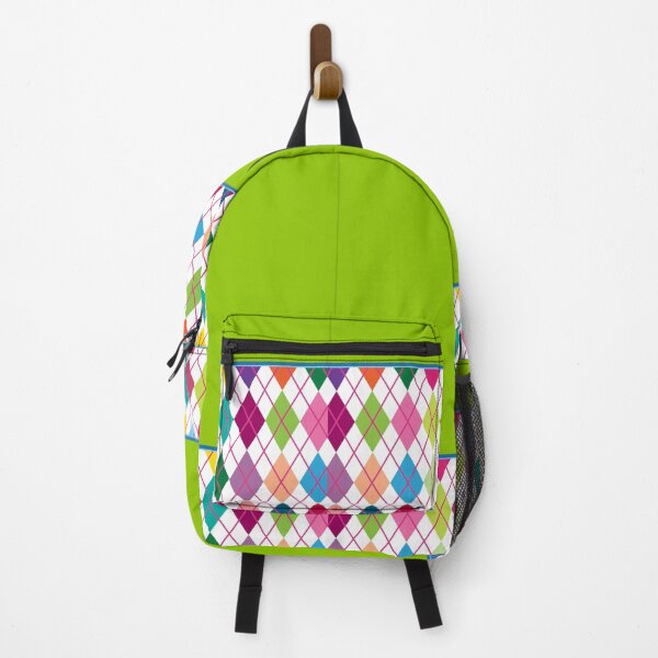 Item preview, Argyle Pattern Print Gold Aqua Blue White Green Lime Plum Teal Vintage Retro Atomic Age Mid Mod Golf Punk designed and sold by Shayna Westfall.