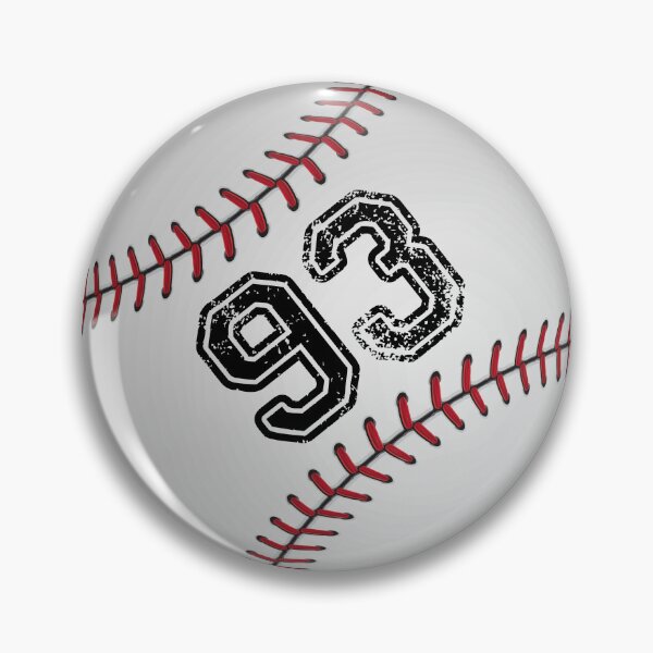 Item preview, Baseball ball number 93, ninety three designed and sold by TheCultStuff.