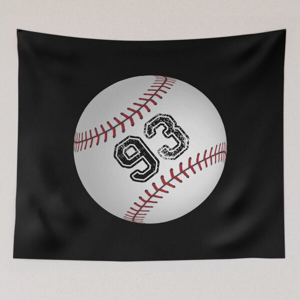 Item preview, Baseball ball number 93, ninety three designed and sold by TheCultStuff.