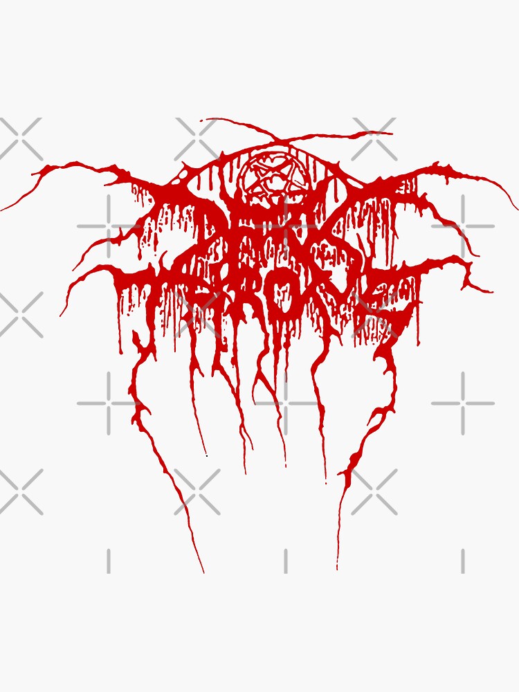 "Darkthrone - Band Logo (Red Edition) " Sticker by Corpor1de | Redbubble