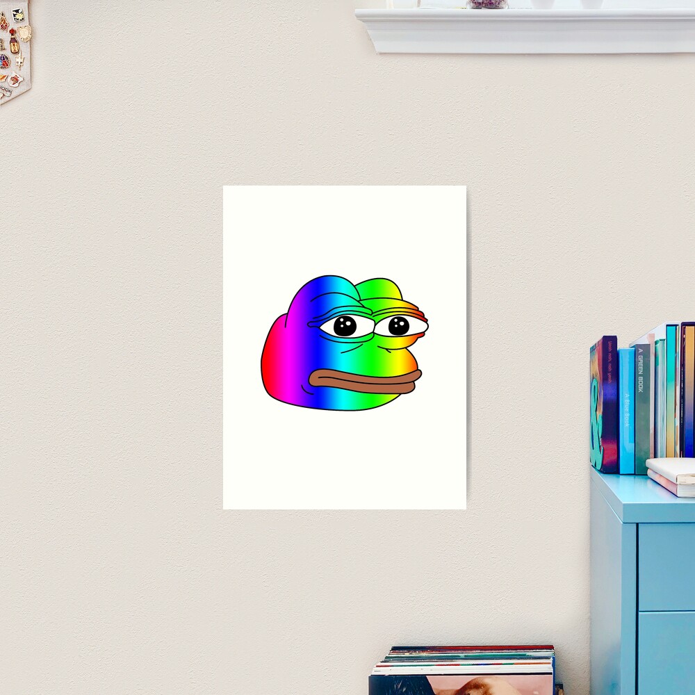 Pepe Meme Frog Rainbow Art Print