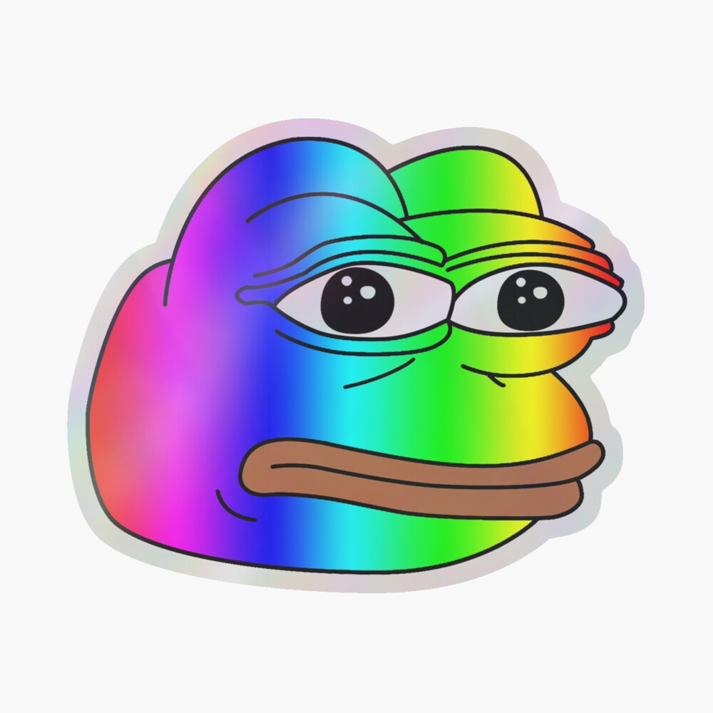 Pepe Meme Frog Rainbow Art Board Print