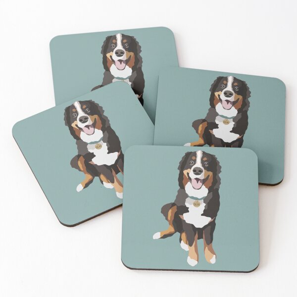 Item preview, Beau the Bernese Mountain Dog Portrait Digital Illustration designed and sold by sherylwylie.