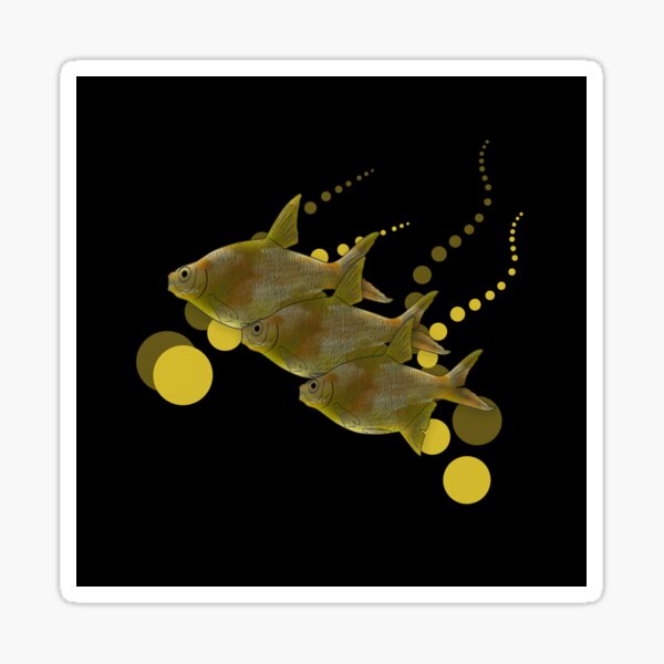 Goldfish and Bubbles Sticker