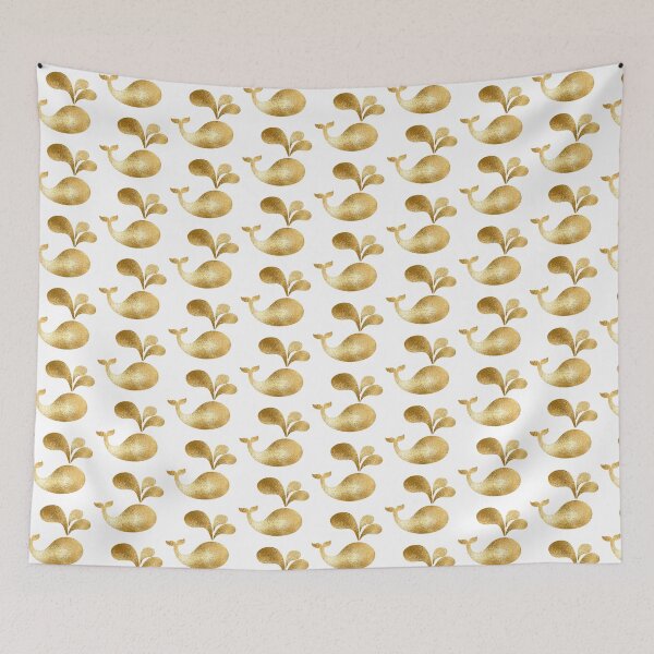 Artikelvorschau, gold Whale colorful abstract shape entworfen und verkauft von FleurDeTango.