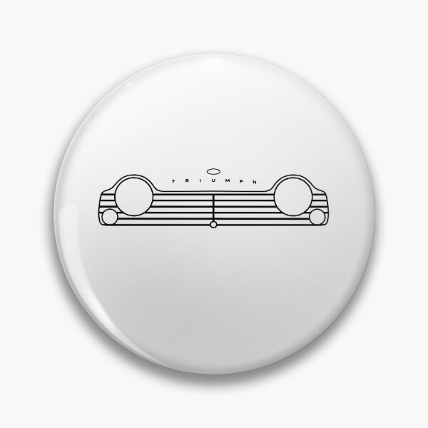 Item preview, Triumph TR4A classic British roadster sports car minimalist front outline graphic (black) designed and sold by soitwouldseem.