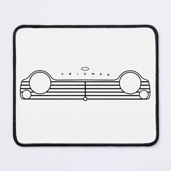 Item preview, Triumph TR4A classic British roadster sports car minimalist front outline graphic (black) designed and sold by soitwouldseem.