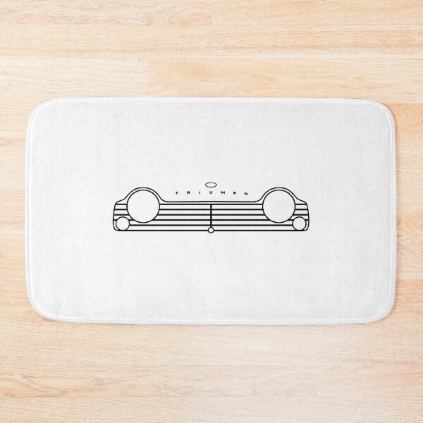 Item preview, Triumph TR4A classic British roadster sports car minimalist front outline graphic (black) designed and sold by soitwouldseem.