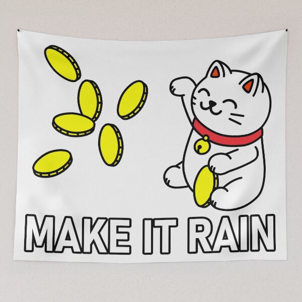 Item preview, Make It Rain Japanese Cat - Maneki Neko - Lucky Cat designed and sold by RiciPaneto.