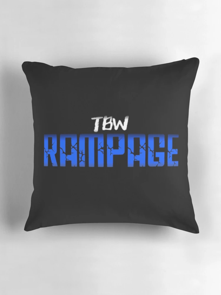 Aperçu 3 sur 4. Coussin avec l'œuvre TBW Rampage Saison Six Logo Marchandise créée et vendue par Tennessee Backyard Wrestling.